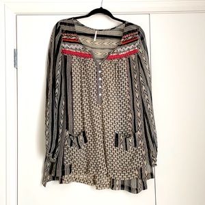 Beaded free people tunic